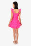 Love Shack Fancy Pink Rauched Tiered Mini Dress Size 00