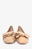 Miu Miu Beige Patent Bow Crystal Embellished Loafers Size 37