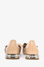 Miu Miu Beige Patent Bow Crystal Embellished Loafers Size 37