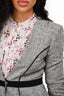 Fendi Grey/Alpaca Trim Detail Blazer Jacket Size 42