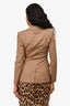 Versace Brown Cinched Waisted Blazer Jacket Size 40