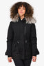 Mackage Black Fur Lined Hooded Coat Size XS