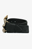 Alberta Ferretti Black Suede Flower Wide Belt Size 40