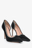 Alberta Ferretti Black Satin Crystal Heels Size 39