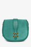 Alberta Ferretti Teal Suede/Leather Crossbody