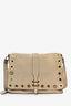 Alberta Ferretti Taupe Suede Messenger Bag