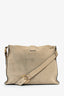 Alberta Ferretti Taupe Suede Messenger Bag