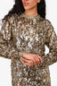 Prada Gold Sequin/Silk Mini Dress Size 36