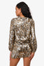 Prada Gold Sequin/Silk Mini Dress Size 36