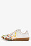 Maison Margiela White Leather Paint Slash Sneakers Size 37