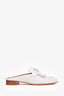 Hermès White Leather Royal Slip On loafers Size 37