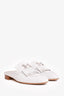 Hermès White Leather Royal Slip On loafers Size 37