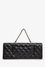 Pre-Loved Chanel™ 2016-17 Black Lambskin Faux Pearl East West Shoulder Bag