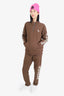 Chrome Hearts Brown Quarter-Zip and Sweatpants Set Size S/M Mens