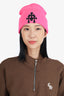 Chrome Hearts Pink Triple Cross Beanie