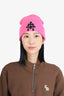 Chrome Hearts Pink Triple Cross Beanie