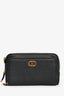 Christian Dior Black Grained Leather Caro Double Pouch Crossbody