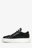 Prada Black Leather Platform Sneakers Size 38