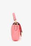 Fendi Pink Nappa Leather Mini Baguette with Strap