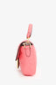 Fendi Pink Nappa Leather Mini Baguette with Strap