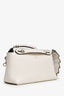 Fendi White Leather Crystal Embellished 'By The Way' Bag with Strap