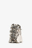 Fendi White Leather Crystal Embellished 'By The Way' Bag with Strap