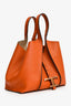 Tod's Orange Leather Mini T Timeless Bucket Bag