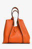 Tod's Orange Leather Mini T Timeless Bucket Bag