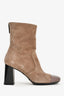 Tod's Brown Suede/Leather Toe Cap Ankle Boots Size 35