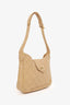 Pre-Loved Chanel™ 1986-88 Beige Quilted Lambskin CC Hobo Shoulder Bag with Pouch