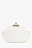 Pre-Loved Chanel™ Vintage 1991-94 White Quilted Lambskin Vanity Case