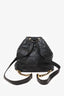 Pre-Loved Chanel™ Black Quilted Lambskin Drawstring Backpack