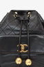 Pre-Loved Chanel™ Black Quilted Lambskin Drawstring Backpack