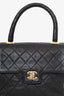 Pre-Loved Chanel™ 1991-94 Black Quilted Lambskin Kelly Top Handle Bag