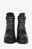 Miu Miu Black Leather Lace-Up Combat Boots Size 35.5