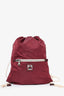 Prada 2019 Burgundy Nylon Drawstring Backpack