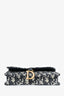 Christian Dior 2019 Navy Oblique Jacquard Saddle Belt Pouch