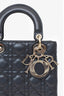 Christian Dior 2022 Black Cannage Lambskin Small Lady Dior Bag