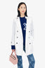 Burberry Brit White Nylon Trench Coat Size 6