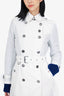 Burberry Brit White Nylon Trench Coat Size 6