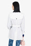 Burberry Brit White Nylon Trench Coat Size 6