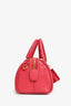 Prada Red Saffiano Lux Mini Bowler Bag with Strap