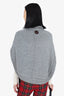 Gucci Grey Camel Ribbed Knit Turtle Neck Poncho Size XS