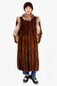 Vintage Canadian Demi Buff Mink & Fox Fur Coat Est. Size 6