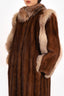 Vintage Canadian Demi Buff Mink & Fox Fur Coat Est. Size 6