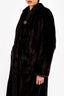 Vintage Canadian Black/Brown Female Mink Fur Coat Est. Size 6-8