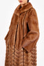 Vintage Canadian Pastel Mink Fur/Suede Coat Est. Size 8