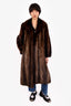 Vintage Canadian Two Tone Muskrat Fur Coat Est. Size 6-8