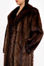 Vintage Canadian Two Tone Muskrat Fur Coat Est. Size 6-8