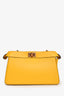 Fendi Yellow Leather Peekaboo ISEEU Mini East West Crossbody Bag